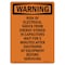 Signmission OSHA Warning Sign, 10" H, 7" W, Rigid Plastic, Risk Of Electrical Shock Wait 5 Minutes, Portrait OS-WS-P-710-V-13691 - alternate 1